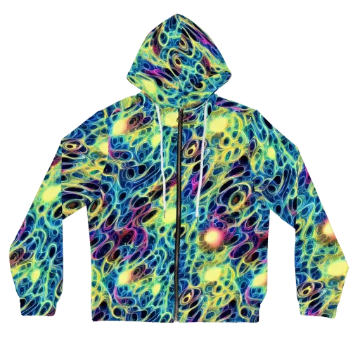 Biolume Drift on a Women's Full-Zip Hoodie