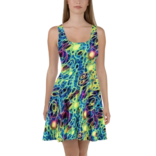 Biolume Drift on a Skater Dress