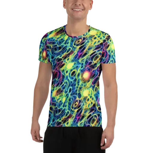 Biolume Drift on a Men's Athletic T-Shirt