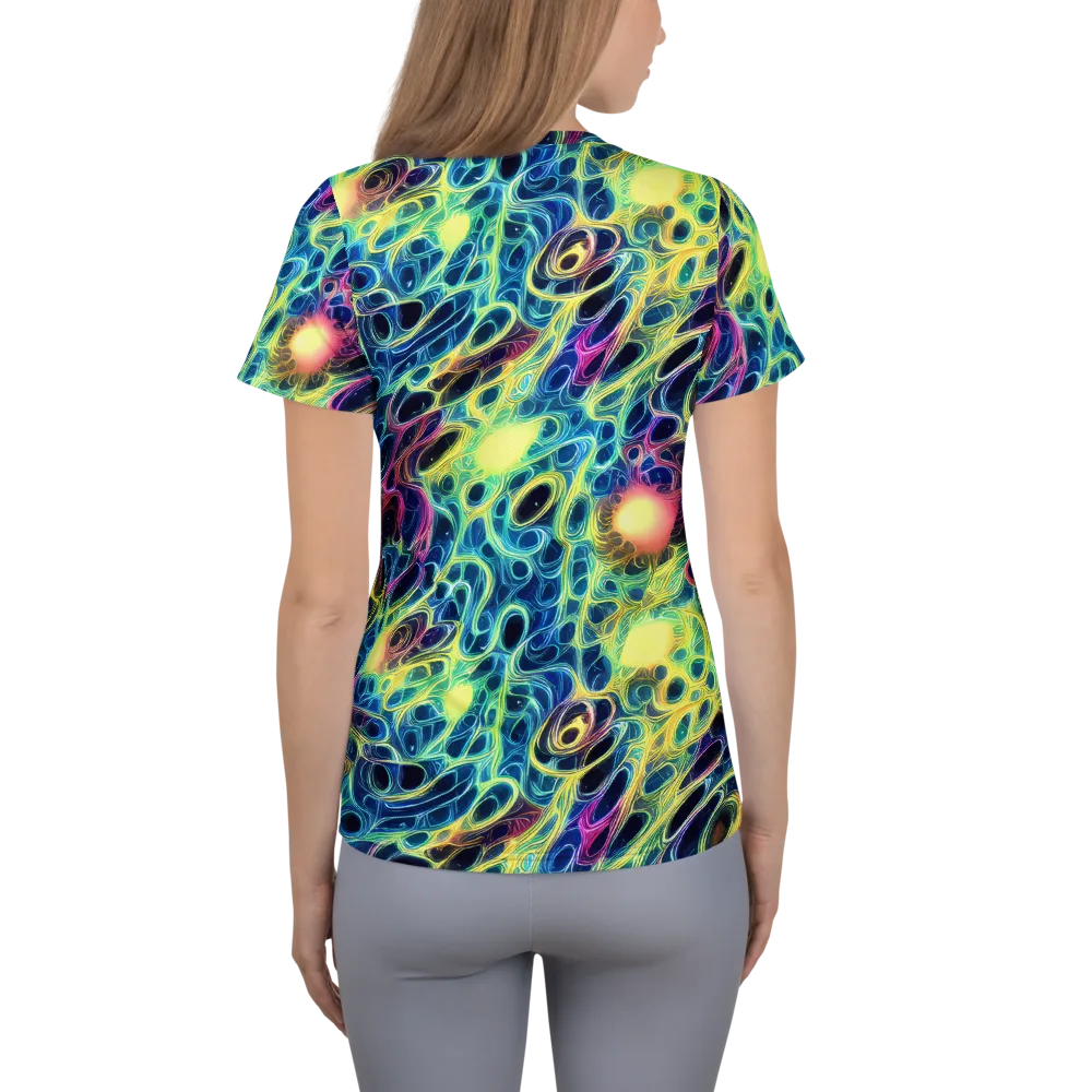 Biolume Drift on Women's Athletic T-Shirt — Back
