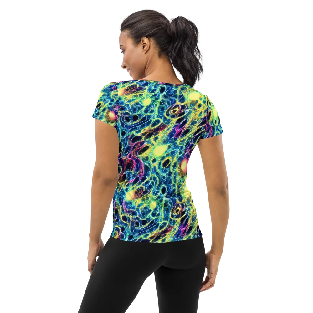 Biolume Drift on Women's Athletic T-Shirt — Back