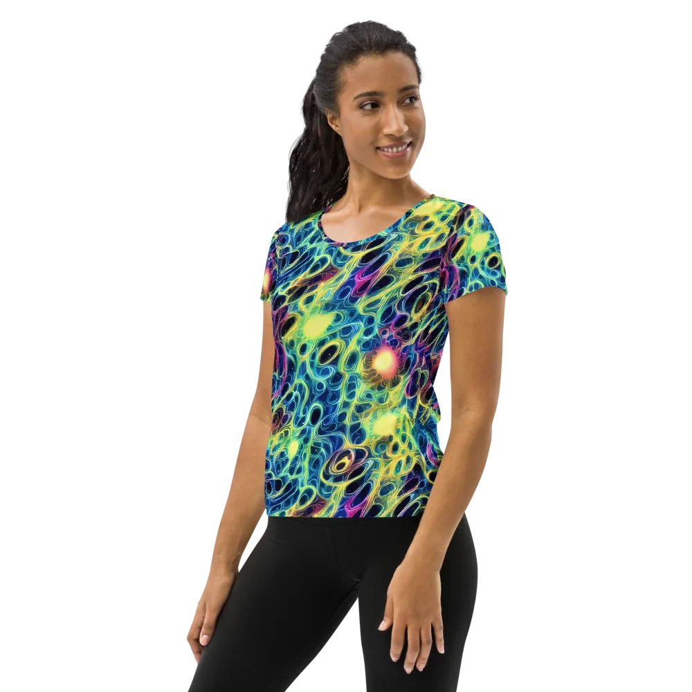 Biolume Drift on Women's Athletic T-Shirt — Left