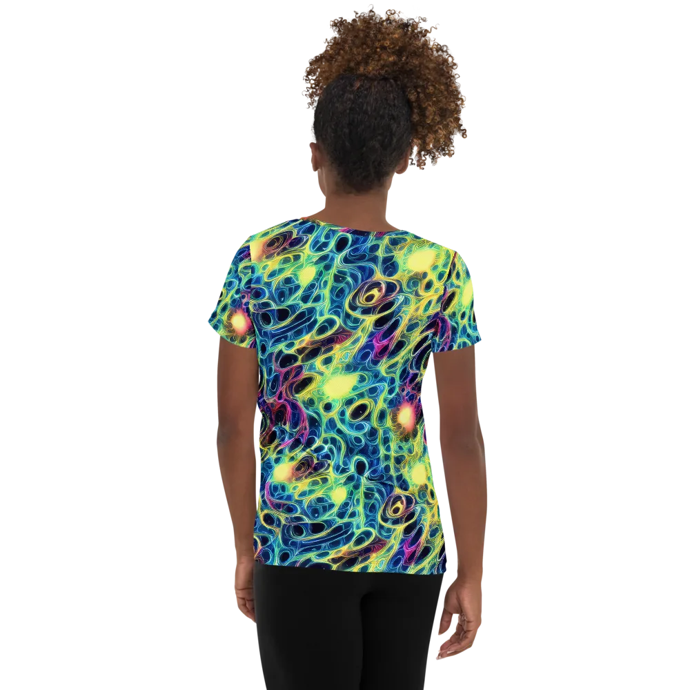 Biolume Drift on Women's Athletic T-Shirt — Back