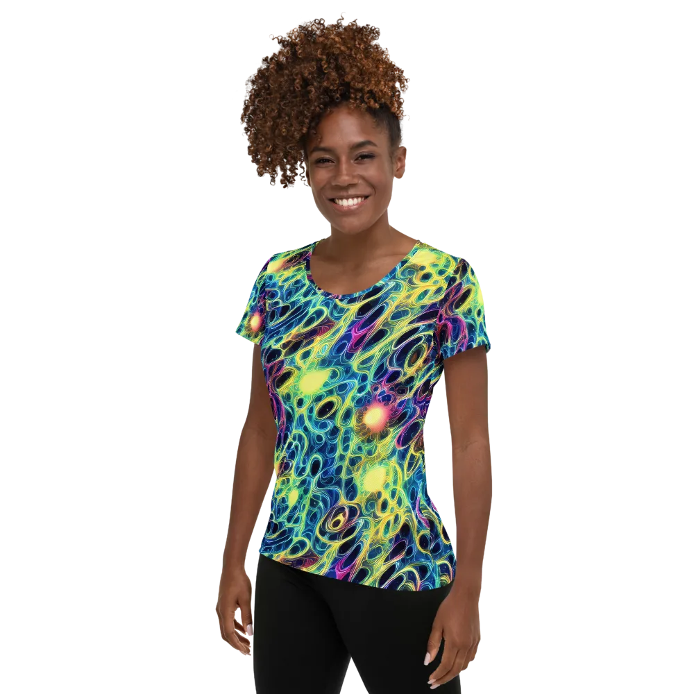 Biolume Drift on Women's Athletic T-Shirt — Left