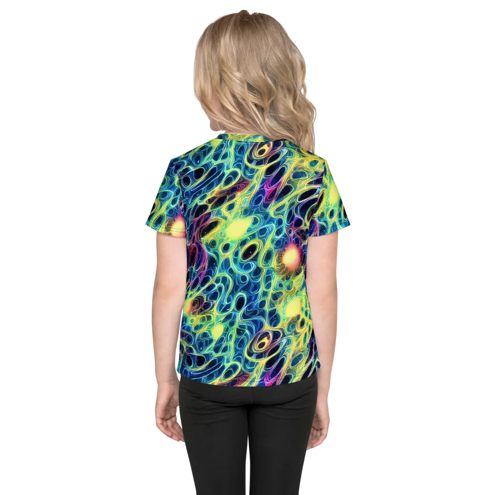 Biolume Drift on Kids Crew Neck T-Shirt — Back