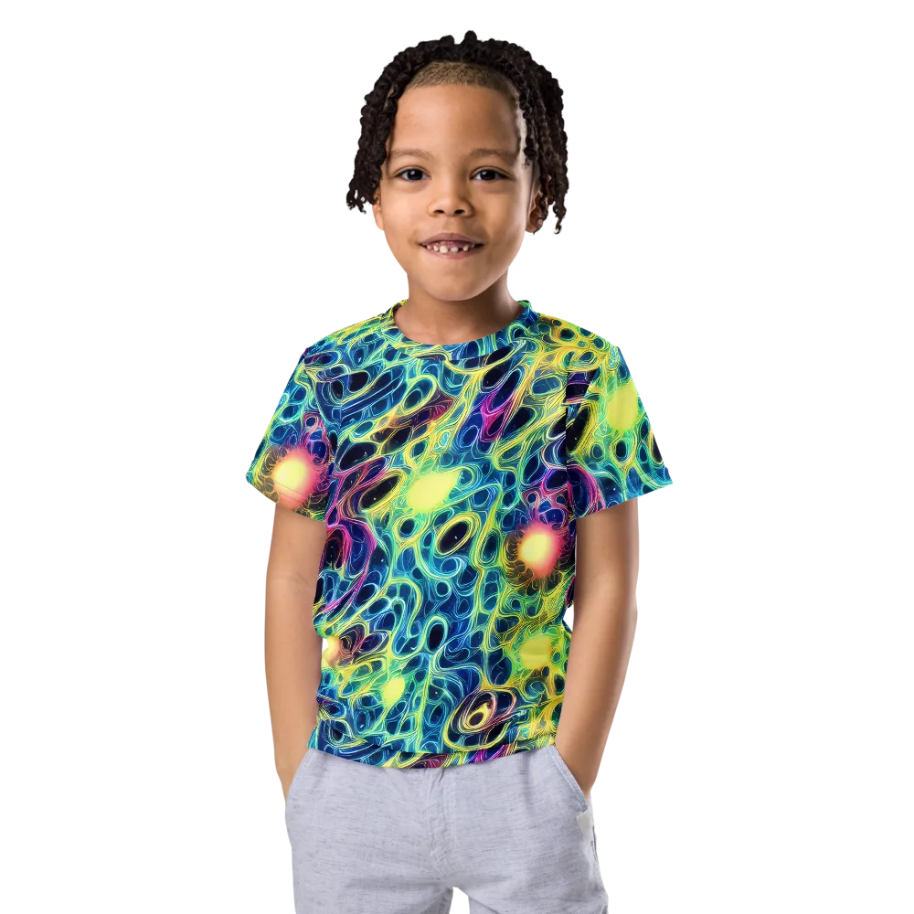 Biolume Drift on Kids Crew Neck T-Shirt — Front