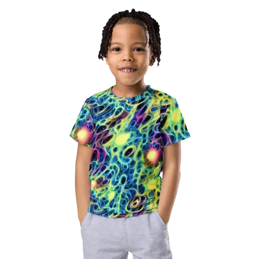 Biolume Drift on a Kids Crew Neck T-Shirt