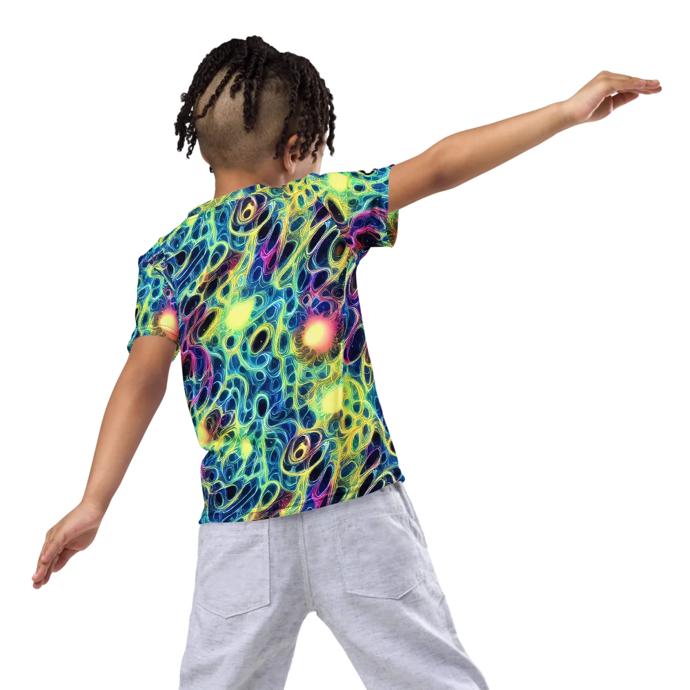 Biolume Drift on Kids Crew Neck T-Shirt — Back