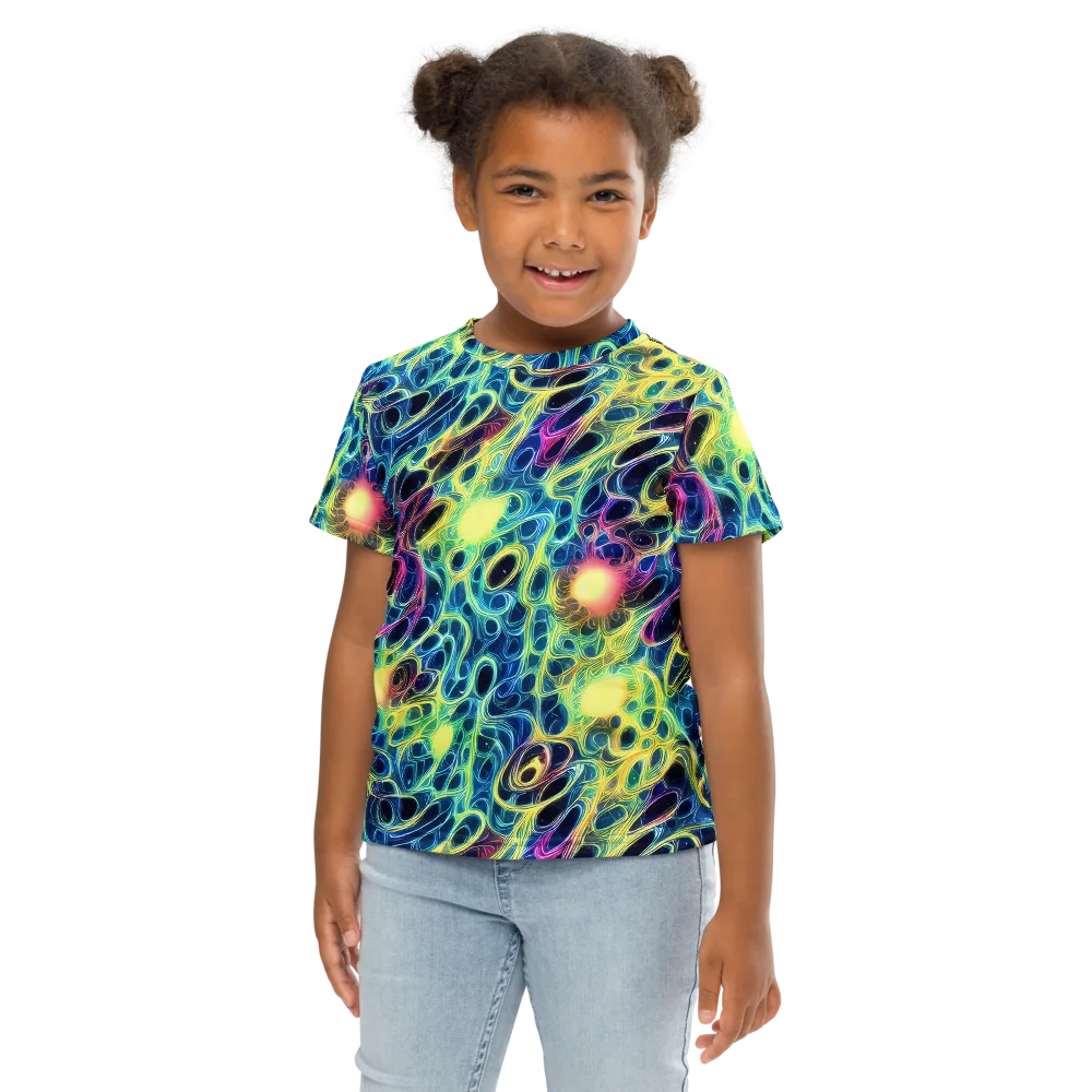 Biolume Drift on Kids Crew Neck T-Shirt — Front