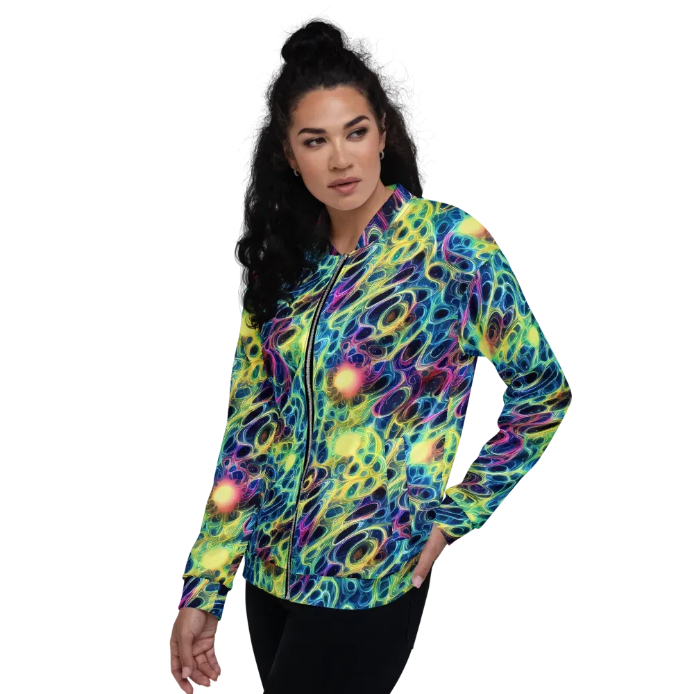 Biolume Drift on Bomber Jacket — Left