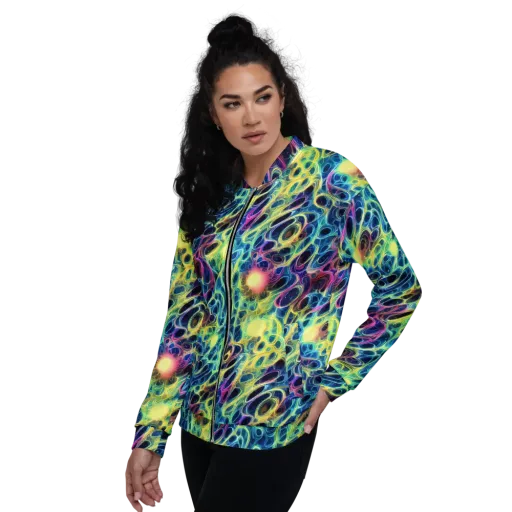 Biolume Drift on a Bomber Jacket