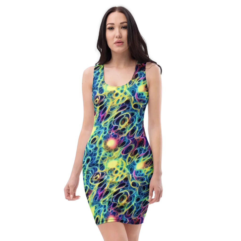 Biolume Drift on Bodycon Dress — Front