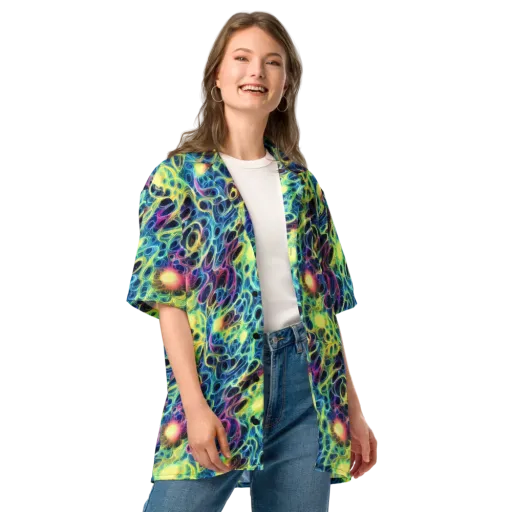 Biolume Drift on a Button Shirt