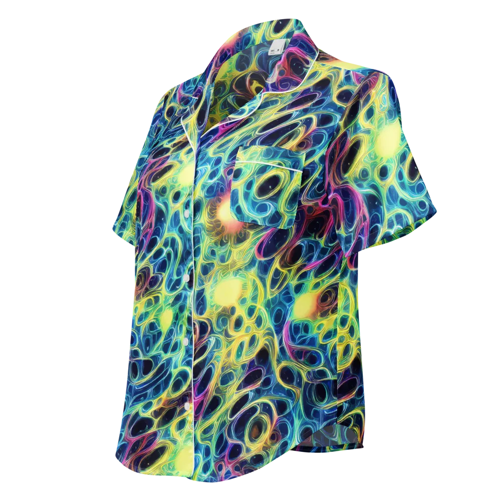 Biolume Drift on Women's Short Sleeve Pajama Top — Left Front