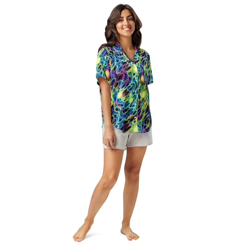 Biolume Drift on Women's Short Sleeve Pajama Top — Front