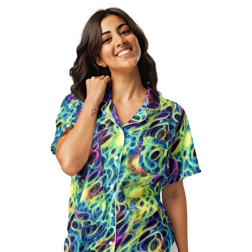 Biolume Drift on Women's Short Sleeve Pajama Top — Front