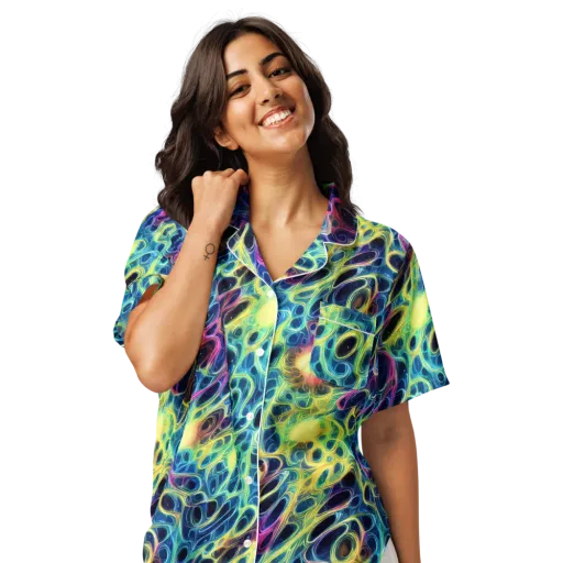 Biolume Drift on a Women's Short Sleeve Pajama Top