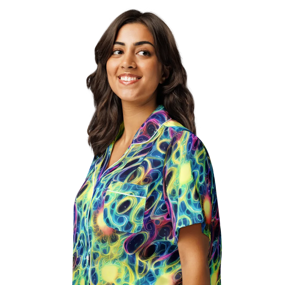 Biolume Drift on Women's Short Sleeve Pajama Top — Left Front