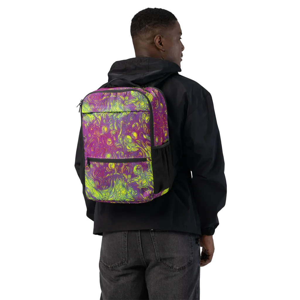 Neon Eruption on Utility Backpack — Back