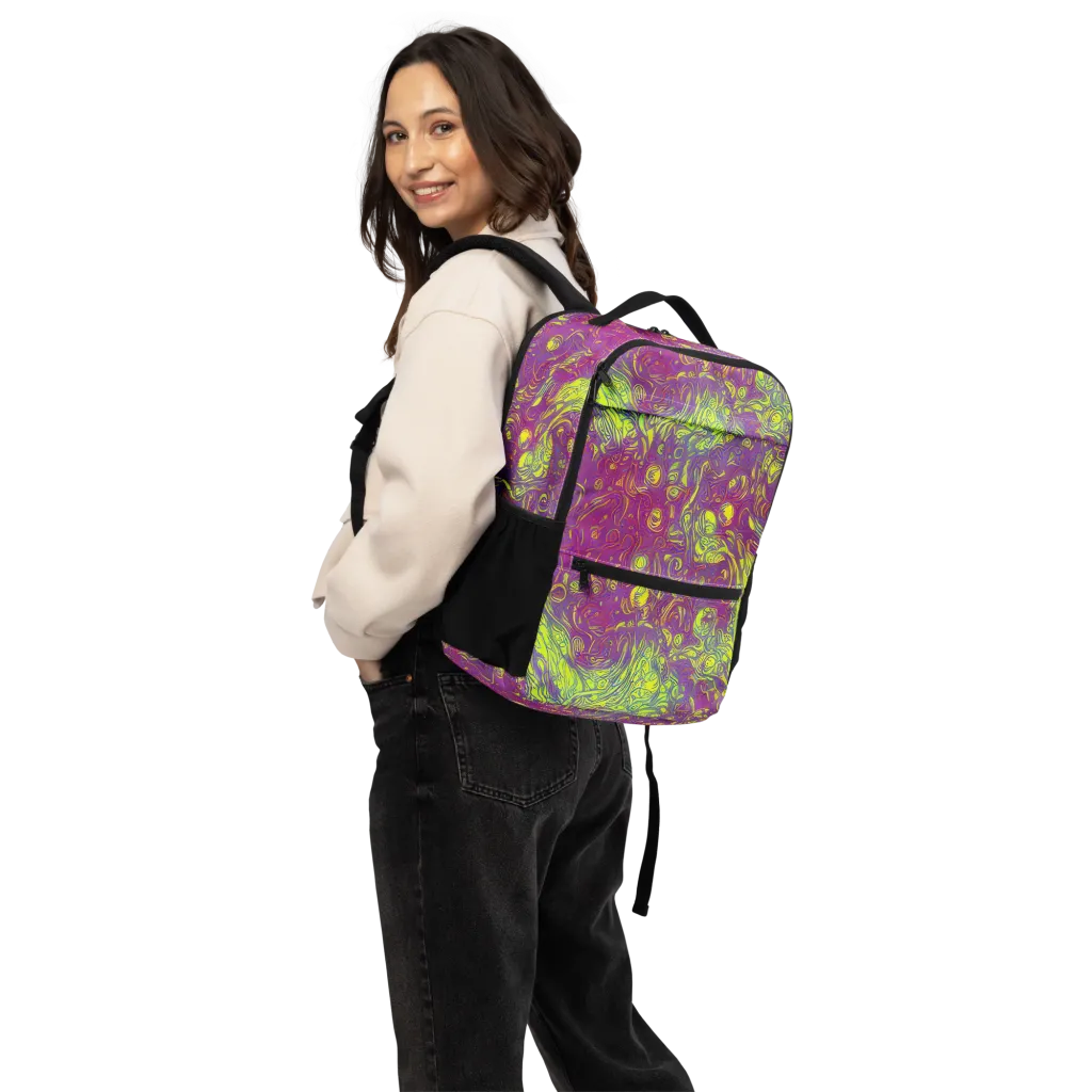 Neon Eruption on Utility Backpack — Back
