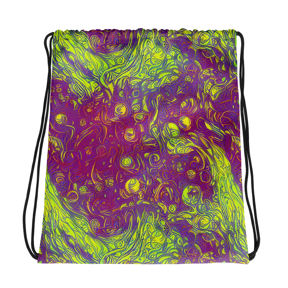 Neon Eruption on Drawstring Bag — Photo