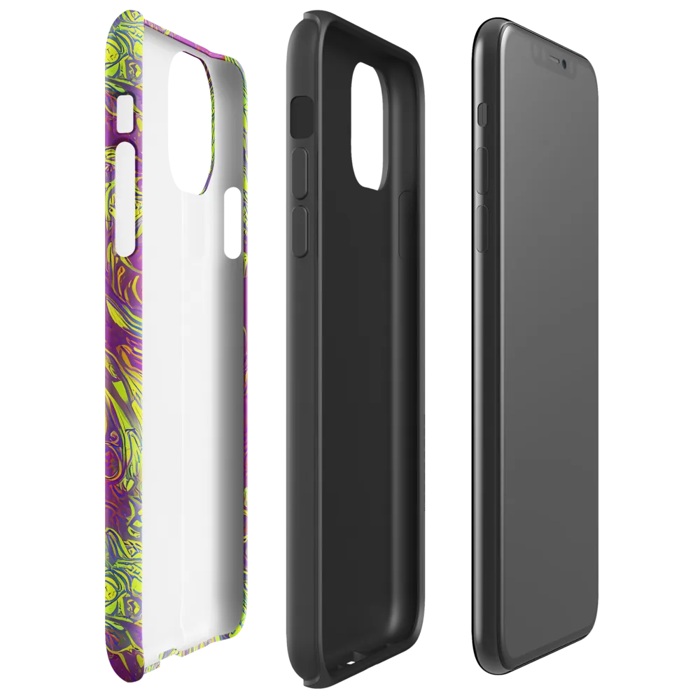 Neon Eruption on Tough Case for iPhone® — Right