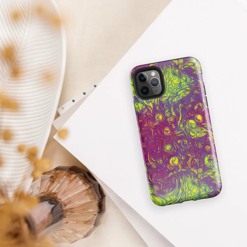 Neon Eruption on Tough Case for iPhone® — Front
