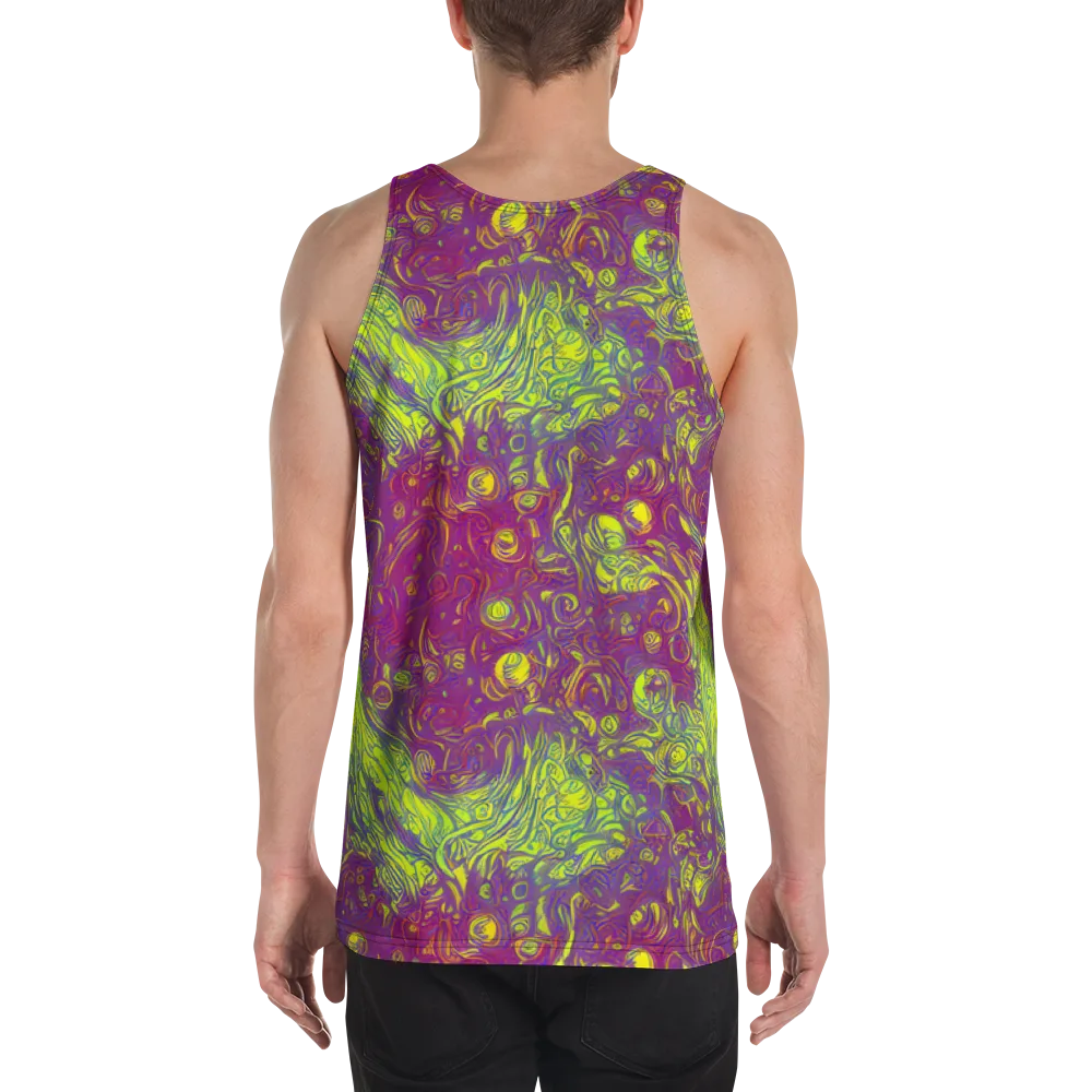 Neon Eruption on Men's Tank Top — Back