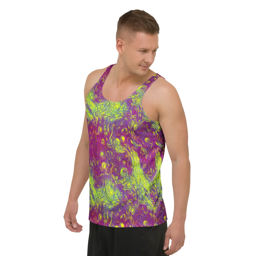 Neon Eruption on Men's Tank Top — Left Front