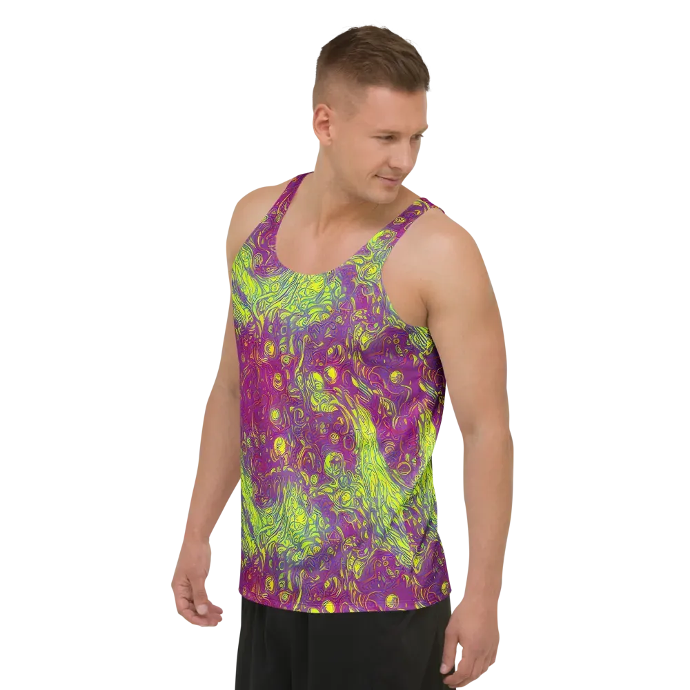 Neon Eruption on Men's Tank Top — Left Front