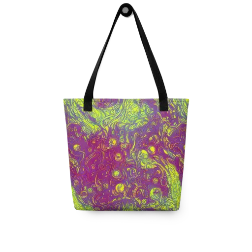 Neon Eruption on a Tote Bag