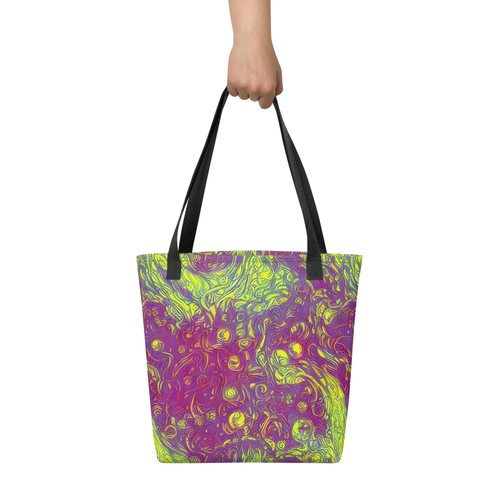Neon Eruption on Tote Bag — Front