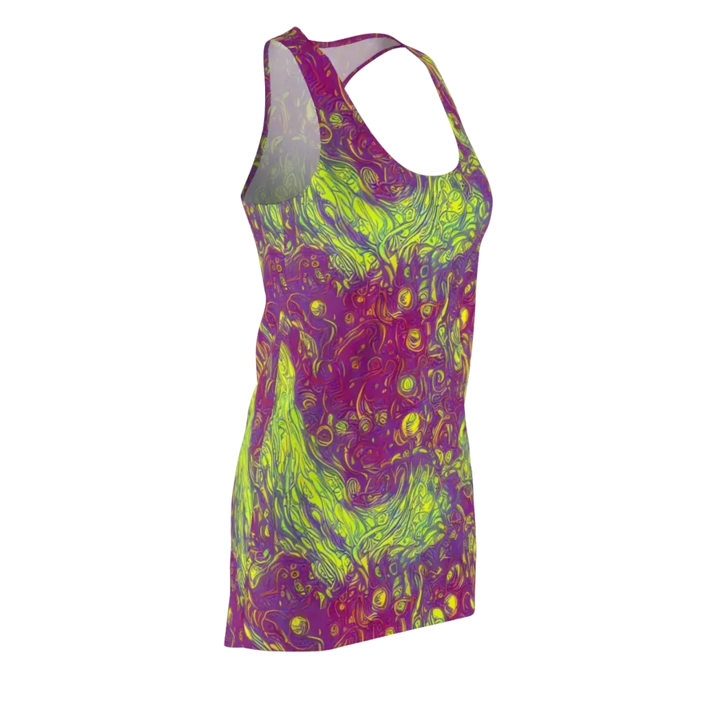 Neon Eruption on Racerback Dress — Front Side