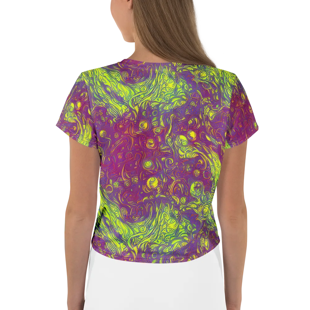 Neon Eruption on Crop Tee — Back
