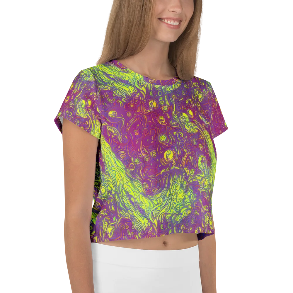 Neon Eruption on Crop Tee — Right