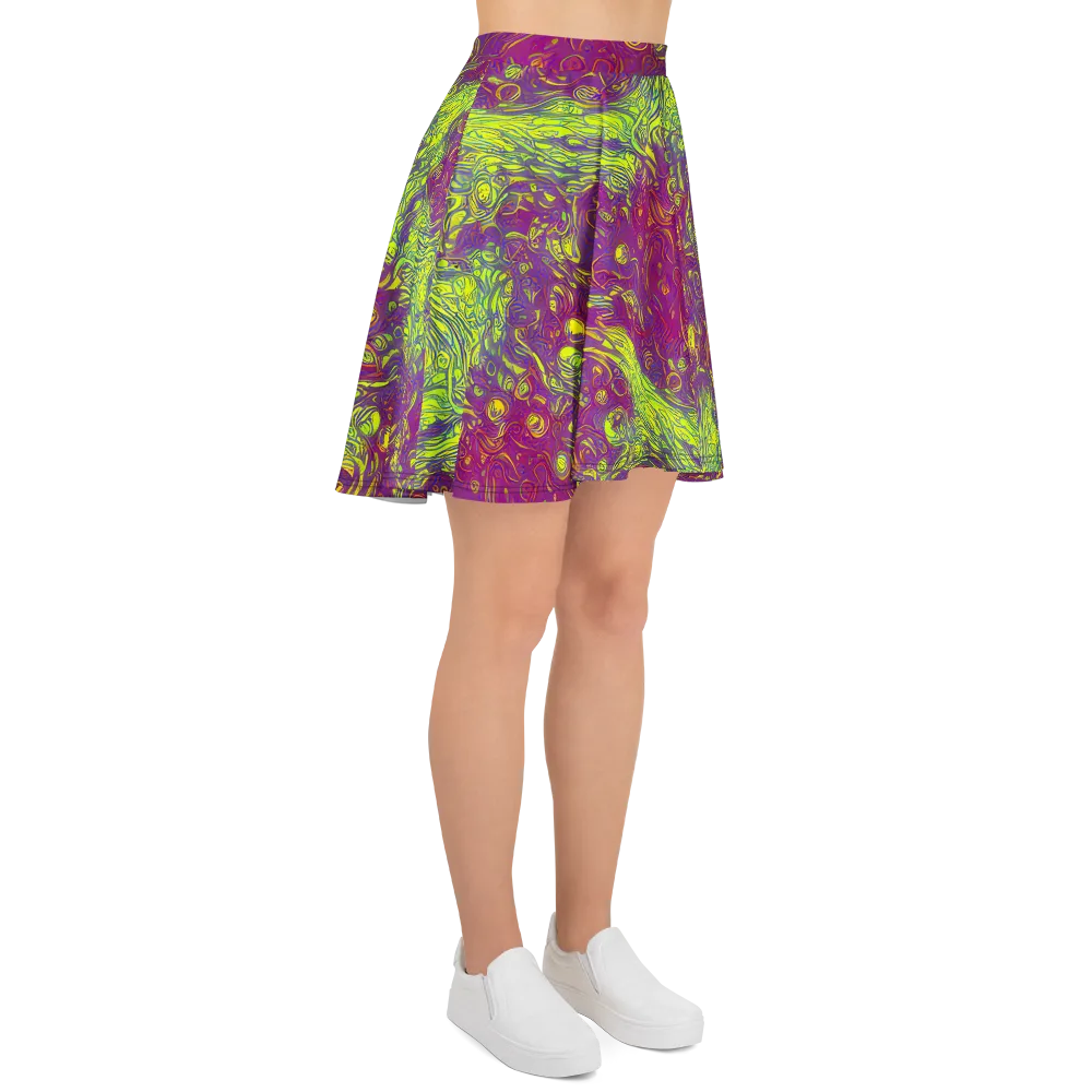 Neon Eruption on Skater Skirt — Right