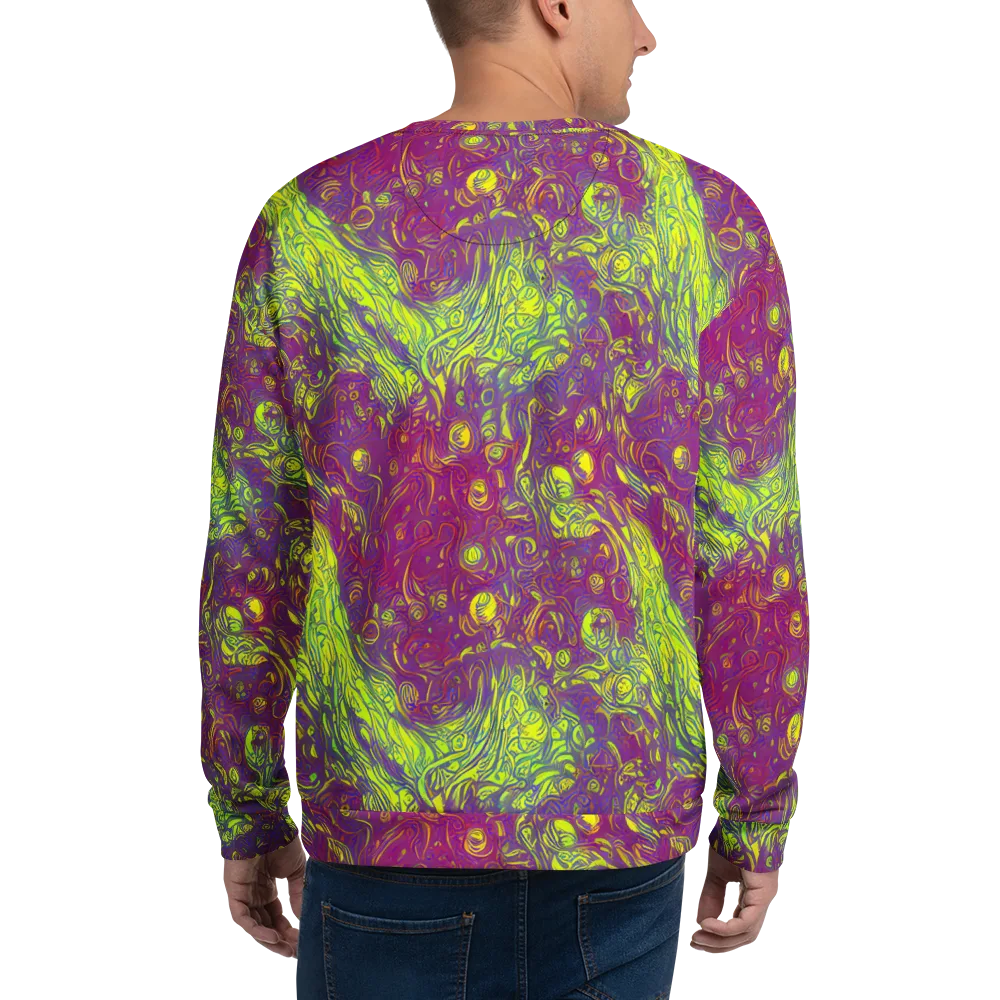 Neon Eruption on Sweatshirt — Back