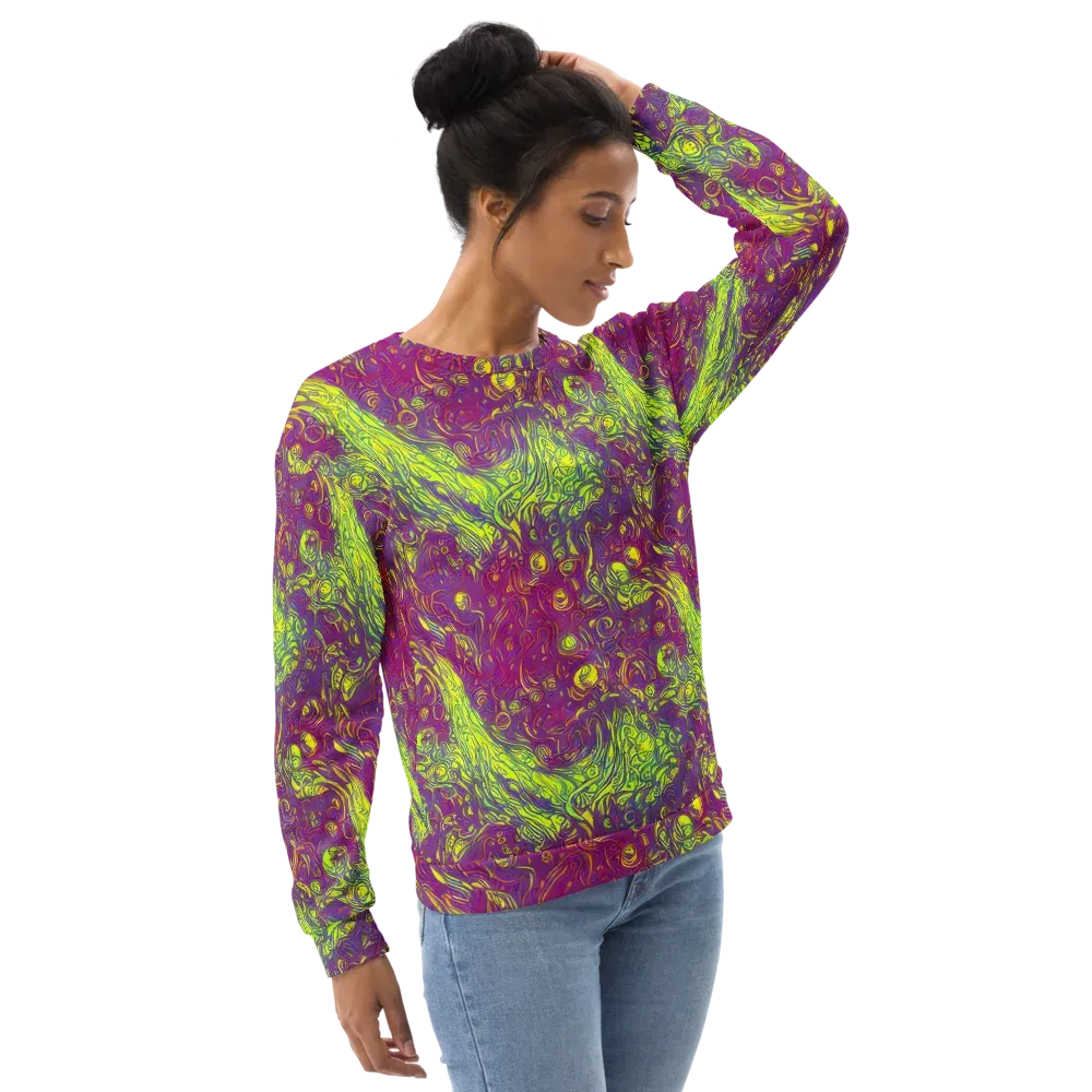 Neon Eruption on Sweatshirt — Right Front
