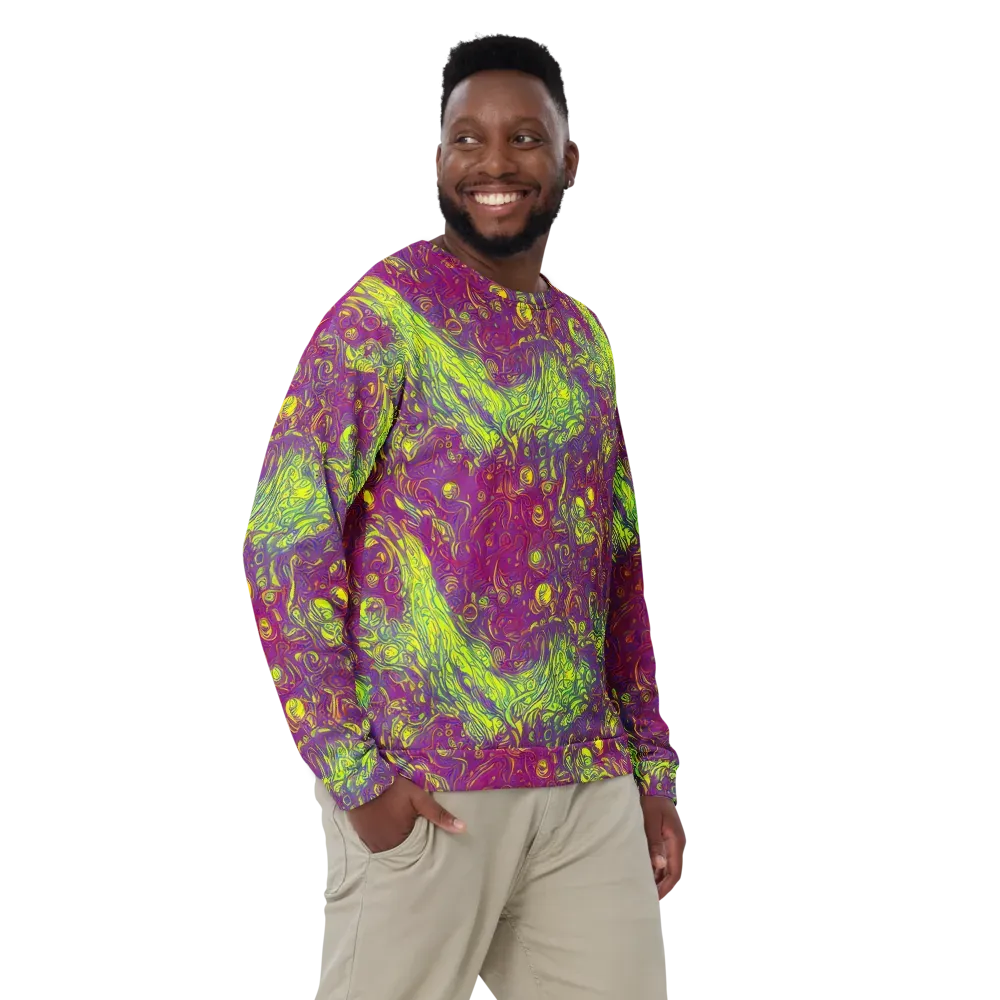 Neon Eruption on Sweatshirt — Front