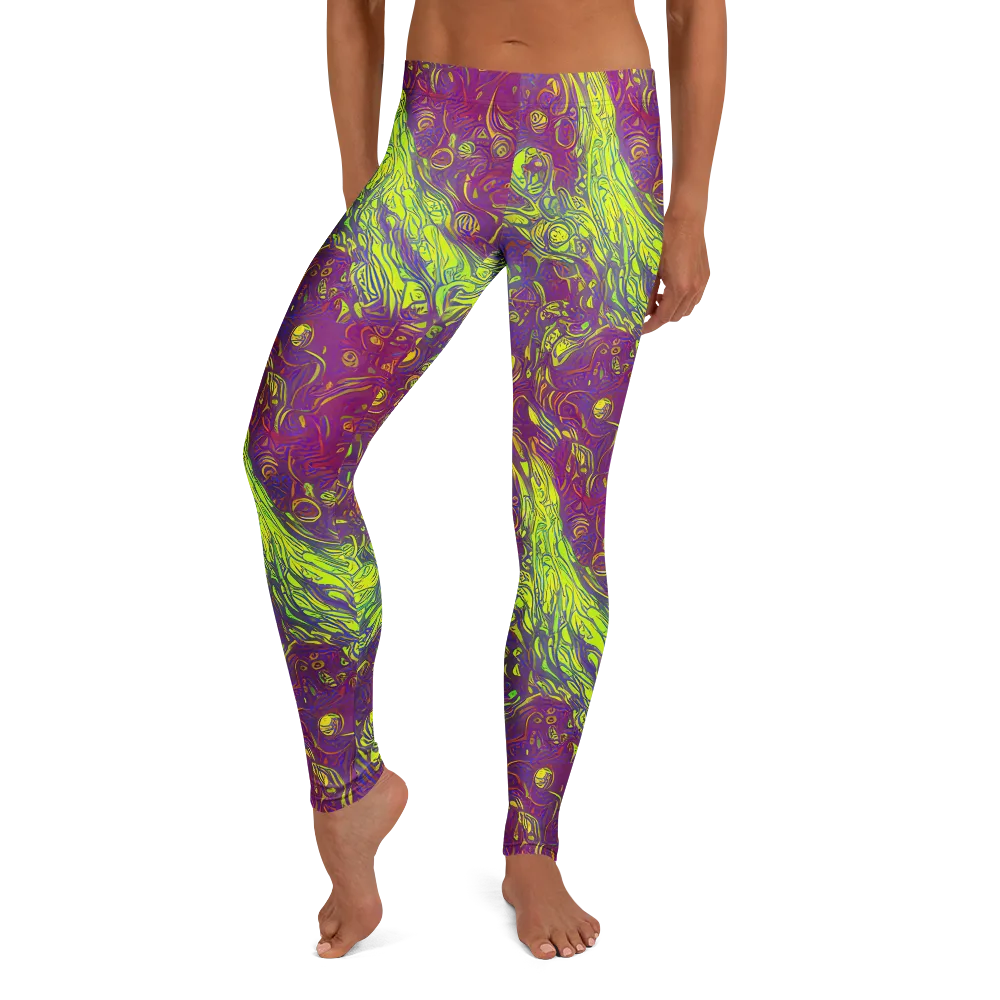 Neon Eruption on Leggings — Front