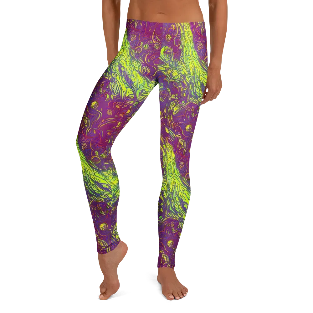 Neon Eruption on Leggings — Front