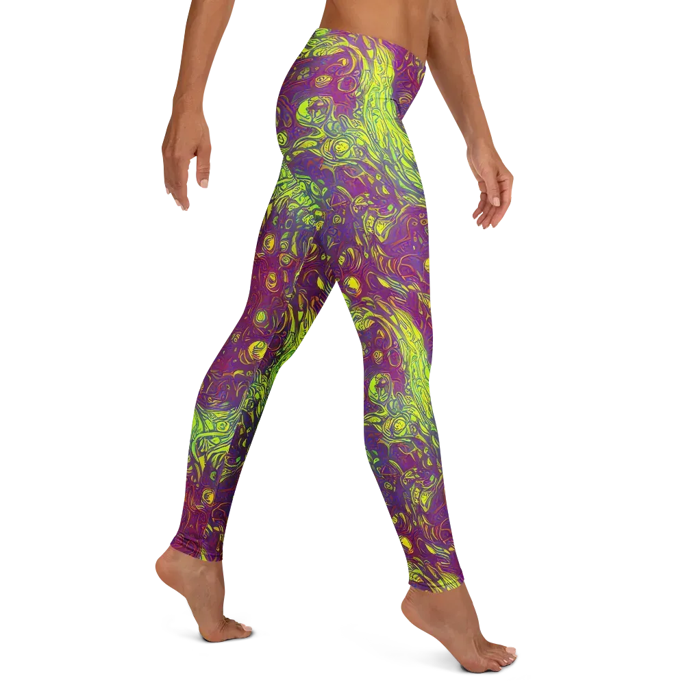 Neon Eruption on Leggings — Right