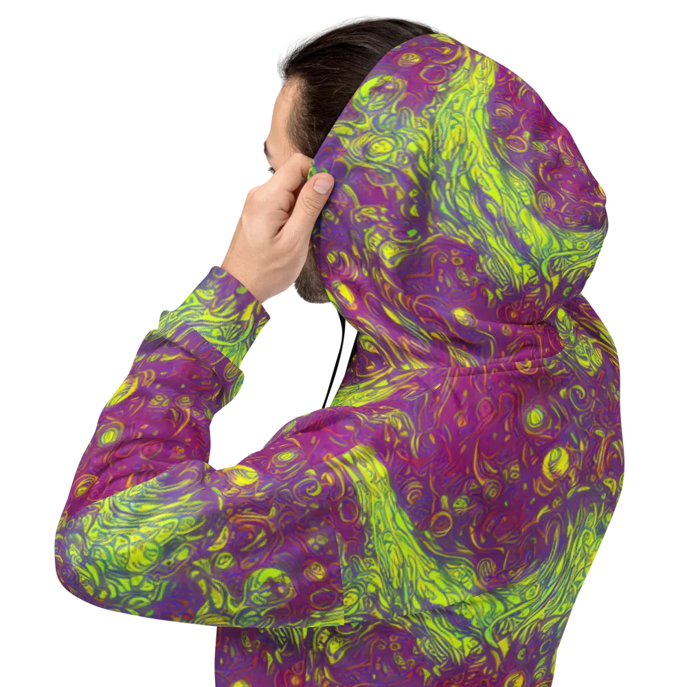 Neon Eruption on Hoodie — Back