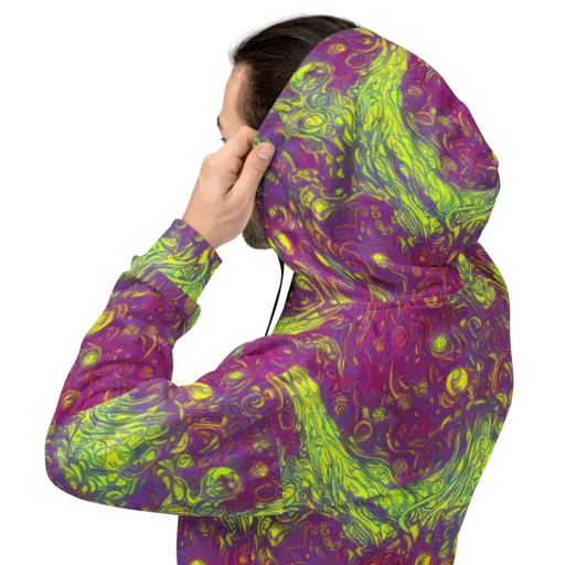 Neon Eruption on a Hoodie