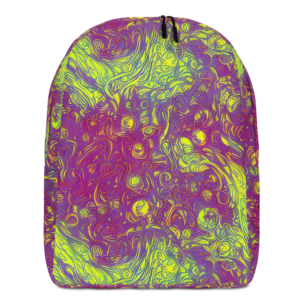 Neon Eruption on Minimalist Backpack — Front