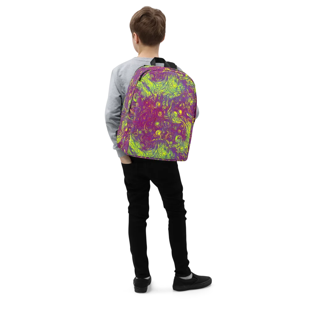 Neon Eruption on Minimalist Backpack — Right Front