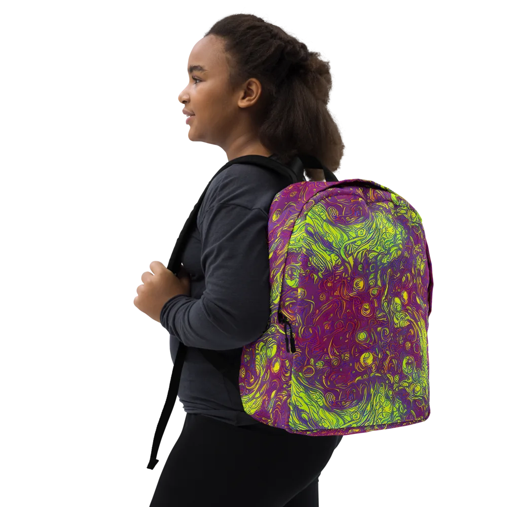 Neon Eruption on Minimalist Backpack — Right Front