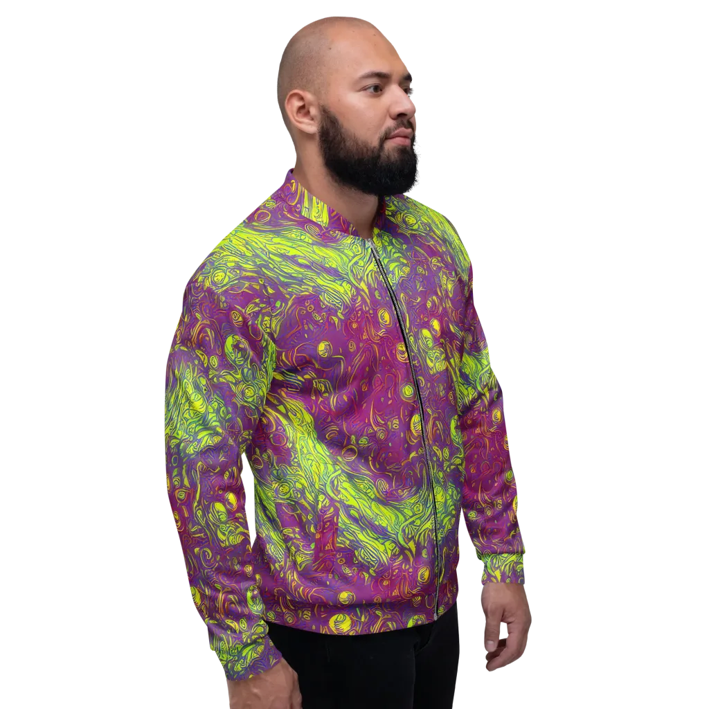 Neon Eruption on Bomber Jacket — Right