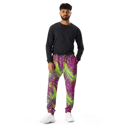 Neon Eruption on a Men's Joggers