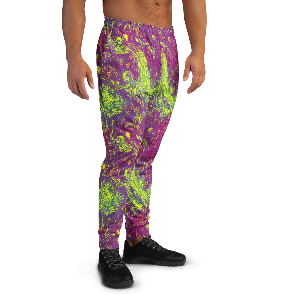 Neon Eruption on Men's Joggers — Right